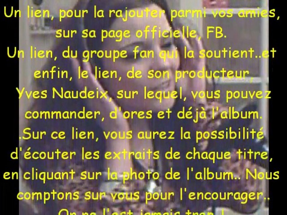Sortie de l' album de Thaly le 6 juin 2011 par Valérie Combe Paroliére........