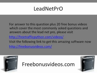leadnetpro FAQ:Do the software require a hosting account