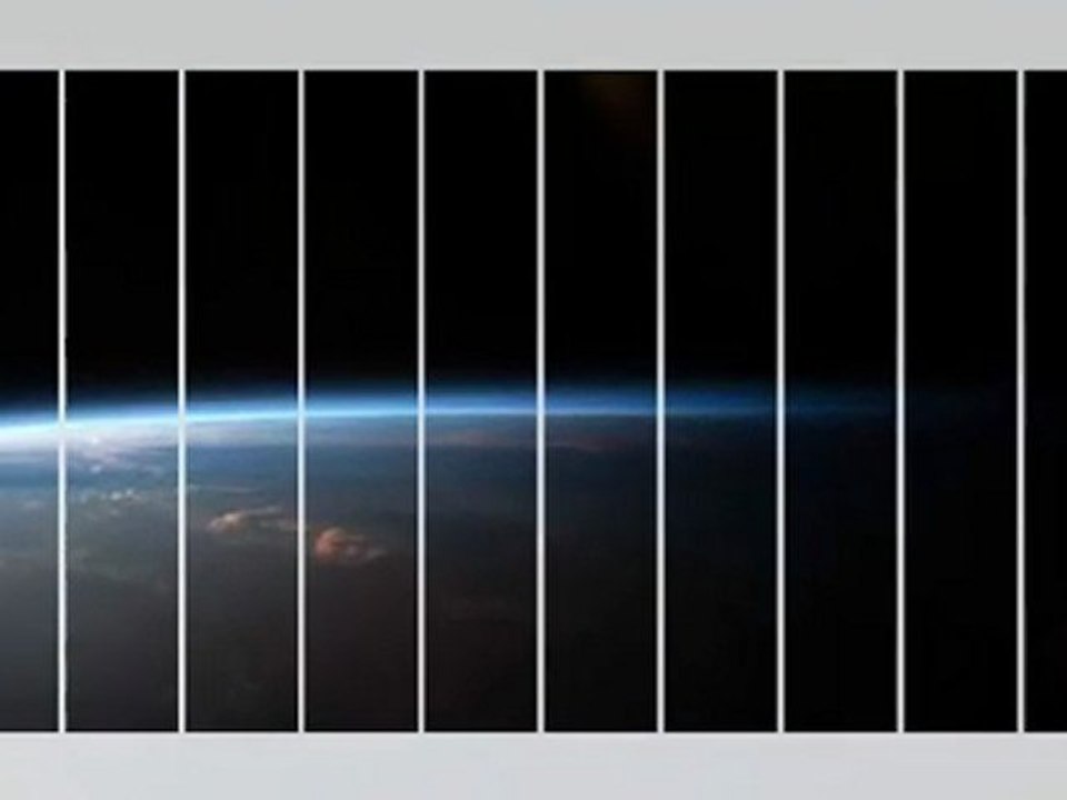 Por do sol sobre Ámérica do Sul