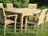 Southwold Rectangular Teak 150cm Table Set with Lovina Stacking Chairs