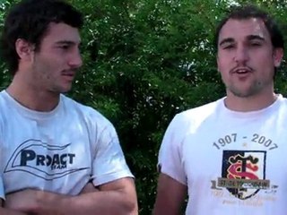 Rugby - Cheminal et Geantet réagissent apres USB - Castanet