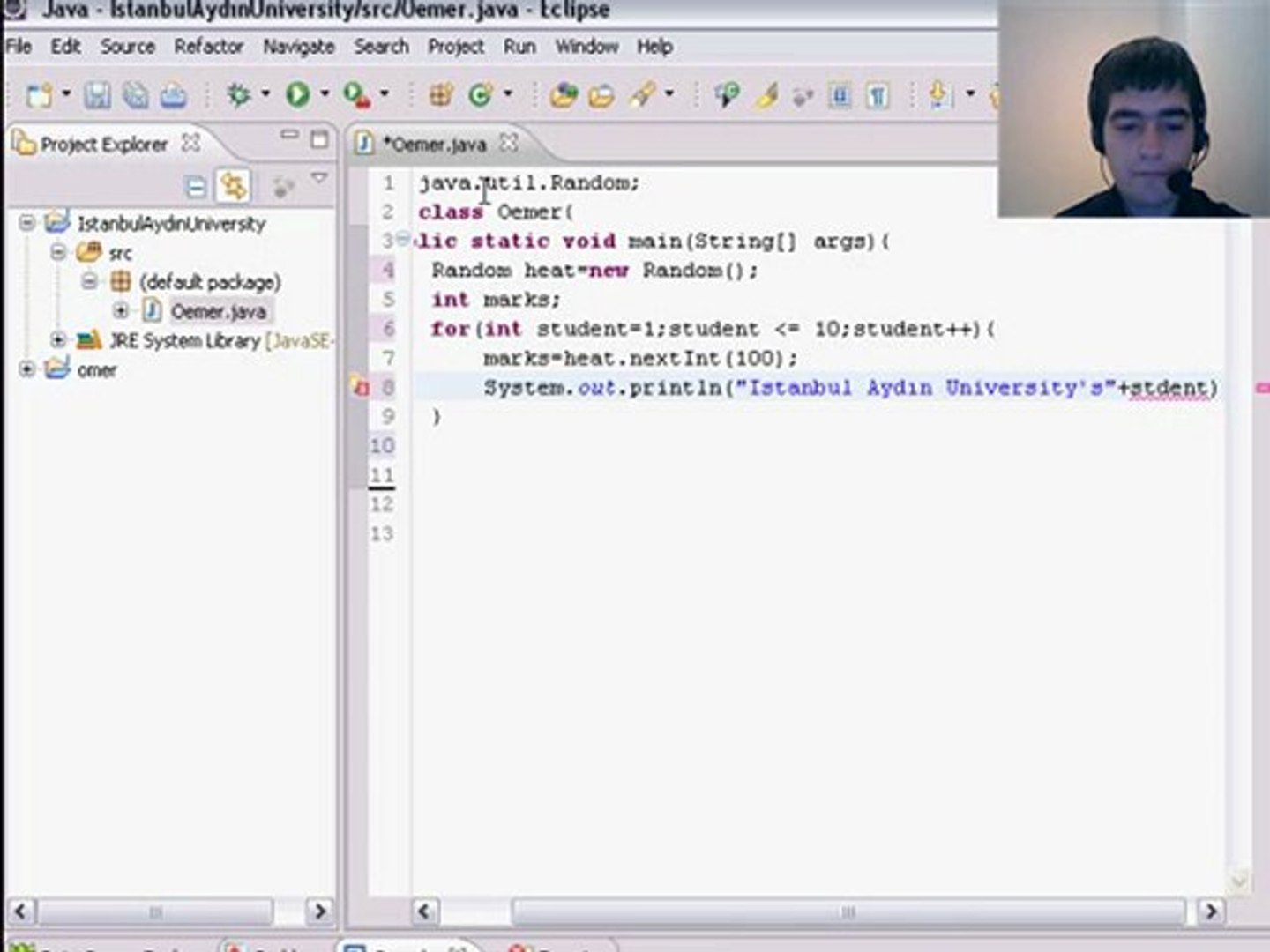 26- Java Programming Tutorial - Random Number Generator-Omer GEZER