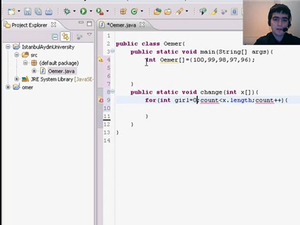 32 -Java Programming Tutorial -  Arrays in Methods Omer GEZER