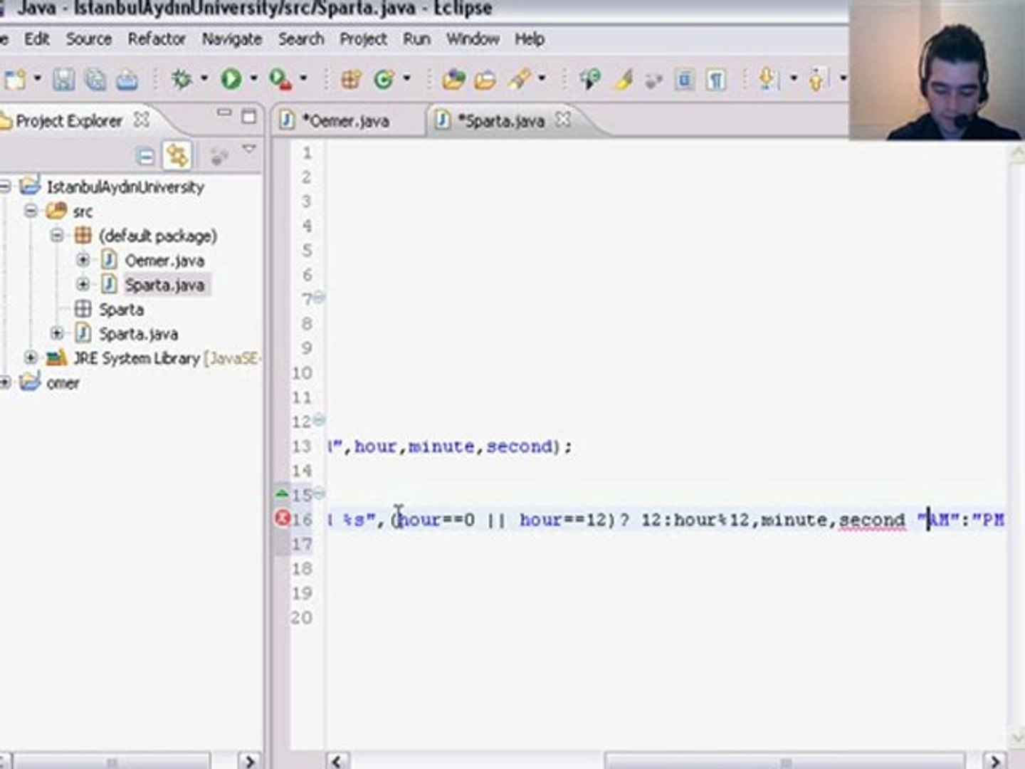 37 -Java Programming Tutorial -  Display Regular time Omer GEZER