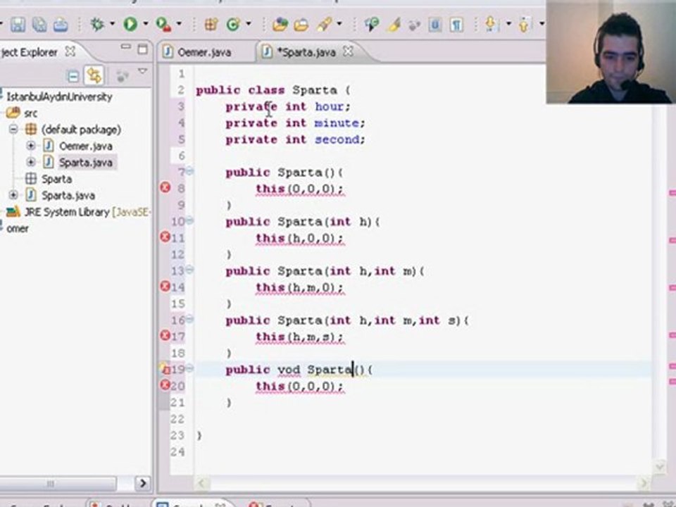 39 - Java Programming Tutorial -Multiple Constructors Omer GEZER