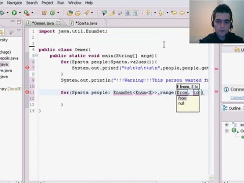 45 Java Programming Tutorial - EnumSet range Omer GEZER