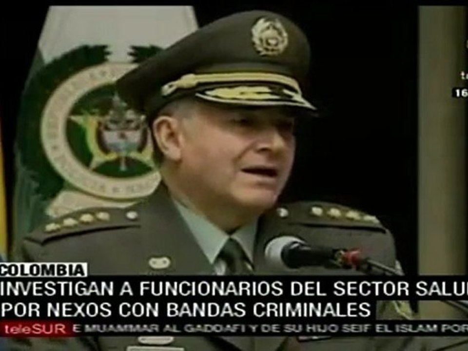 Vínculo de bandas criminales en sector salud de Colombia
