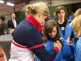 K.Clijsters présente à Roland Garros