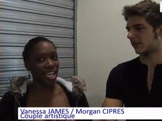 Rencontre Vanessa James et Morgan Cipres à Bercy le 170511