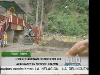 Crecida del Río Araguaney en el sector El Brazón