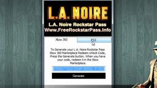 How to Get L.A. Noire Rockstar Pass code Free on Xbox 360 And PS3!!