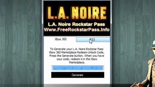 L.A. Noire Rockstar Pass code Leaked - Xbox 360 / PS3