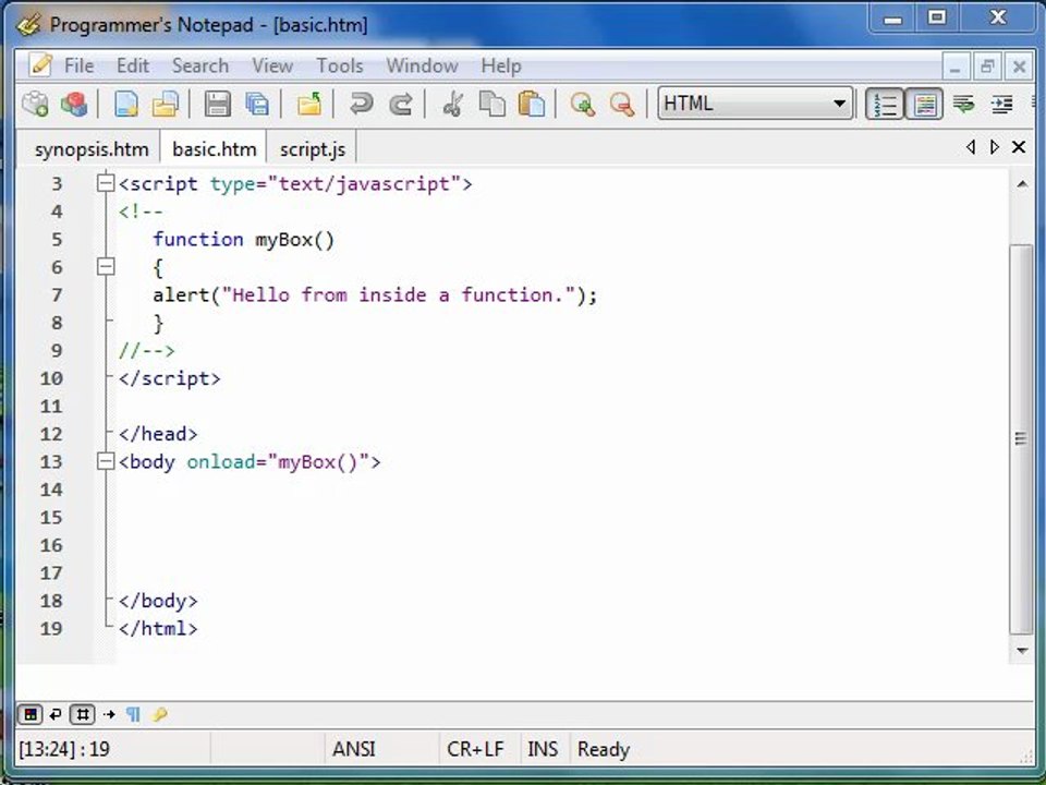 learnJavaScript.info:  Section 1 - Chapter 1