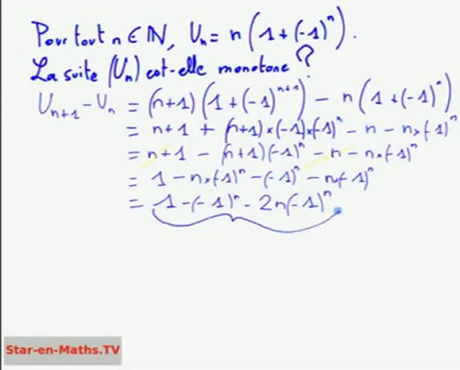 1ère S Comment savoir si une suite est monotone ?
