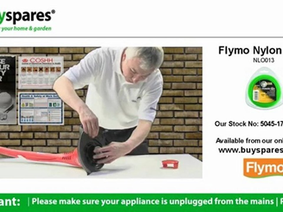 How to replace the spool and line on a Flymo strimmer