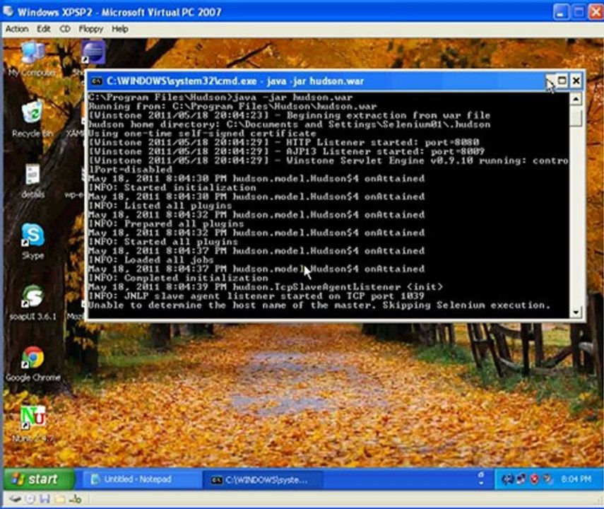Jenkins Launch via command prompt for Selenium