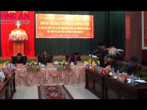 Bộ trưởng Bộ Công an làm việc tại Nghệ An