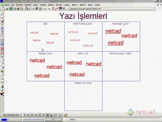 Netcad Yazı İşlemleri