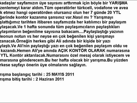 % 100 20 TL BEDAVA KONTöR KAZAN ! SiberSahne.Com