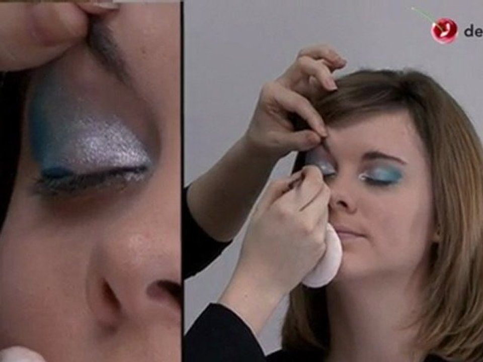 TUTORIAL MAQUILLAJE-LA COLORÓPATA-MAQUILLAJE DE FANTASÍA EN PLATEADOS Y TURQUESA