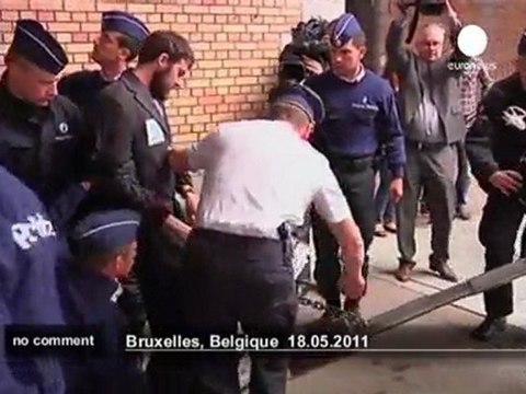 Greenpeace activists protest outside the... - no comment