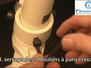 Système de transfert autonome : Montage du système de blocage.   Teamalex medical
