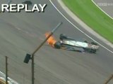 Indycar 500 Miles d'Indianapolis 2011 Practice Massive crash De Silvestro