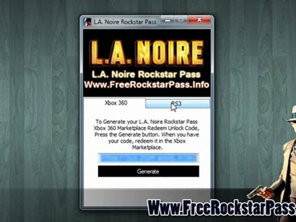 L.A. Noire Rockstar Pass code Free Giveaway - Xbox 360, PS3