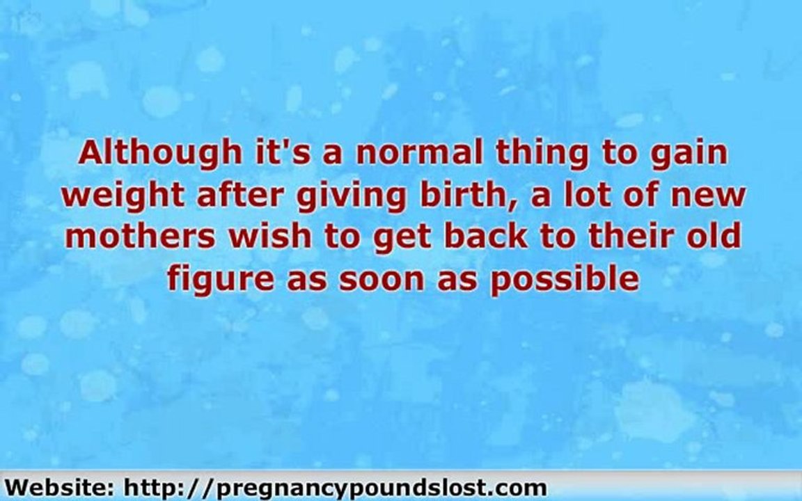 Postpartum weight loss guide