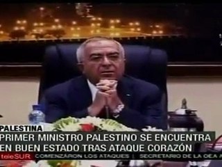 Se recupera primer ministro palestino tras ataque cardiaco