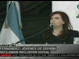 Argentina reivindica derechos de juventudes españolas