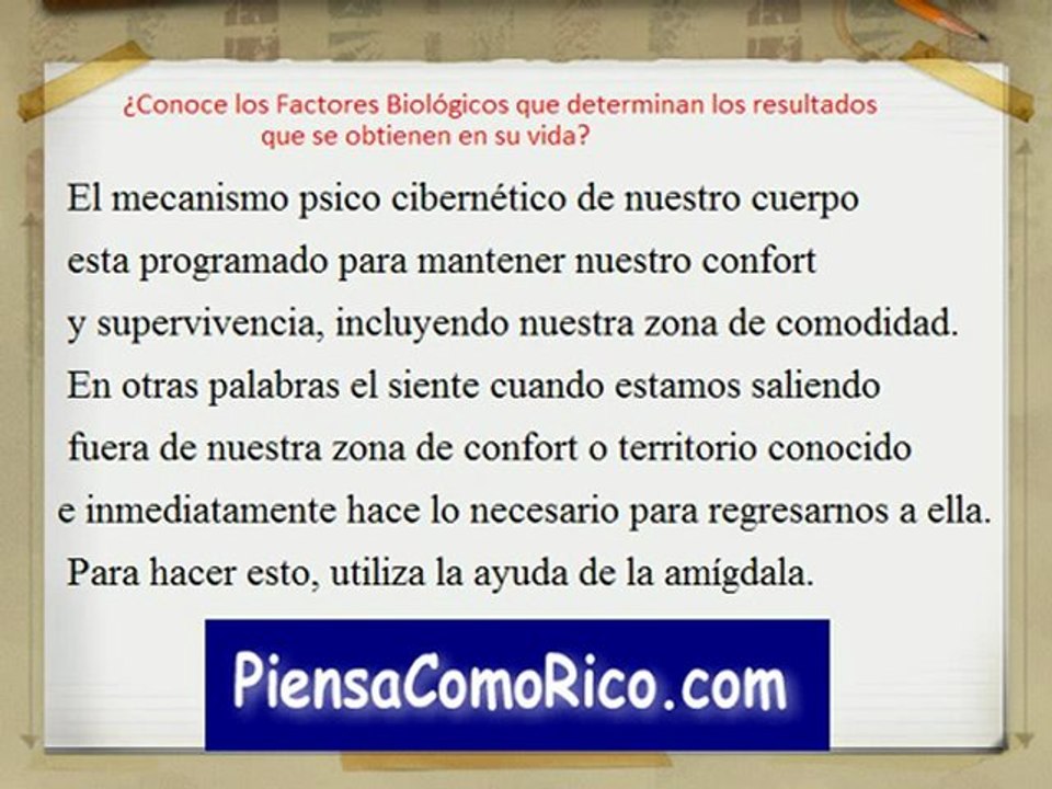 Factores Biologicos del Dinero?