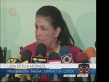 Luisa Estella Morales en rueda de prensa
