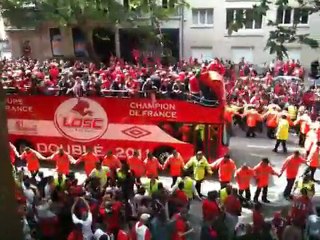 Le LOSC fêté à Lille, boulevard de la liberté