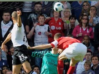 Fulham 2-2 Arsenal Van Persie, Walcot great-finish, Gera red-card