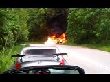 Nissan GT-R R35 Catches Fire/сгорел нисан(strangeworlds.at.ua)