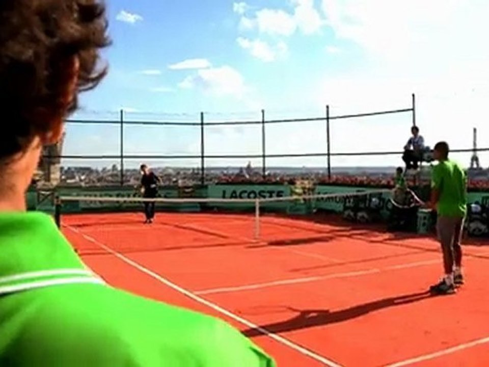Roland Garros sur le toit des Galeries Lafayette