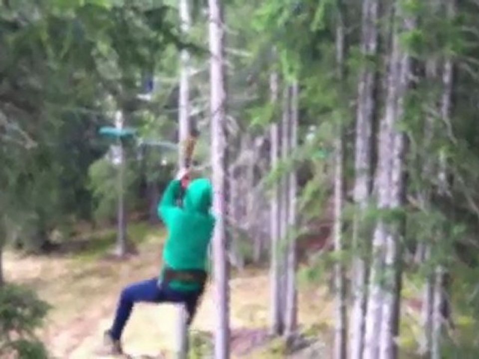 Amelia dans les arbres de Megeve