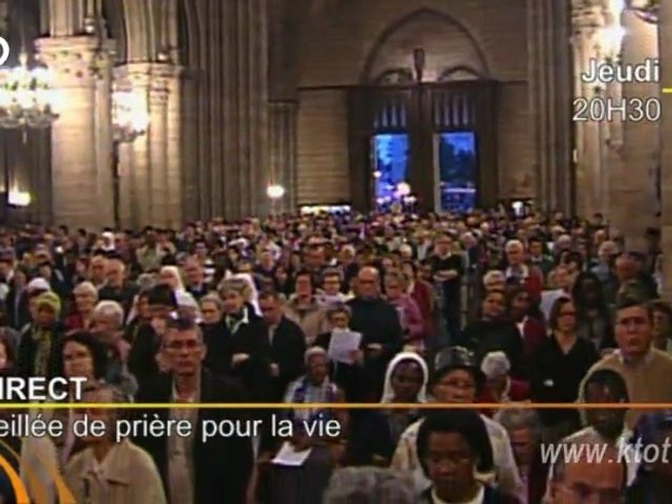 Veillée de prière pour la vie à ND de Paris