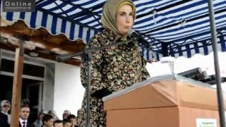 Emine Erdogan'in Bati Trakya ziyareti cercevesinde Tuzcukoy'deki konusmasi