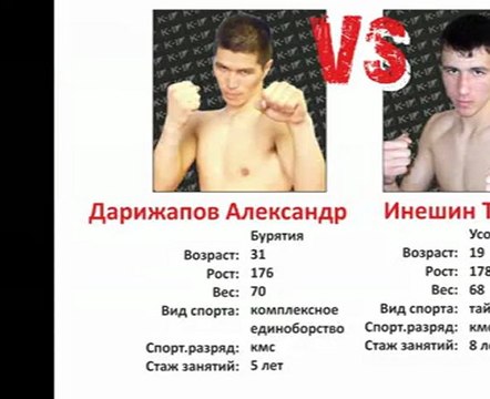 II Чемпионат по К-1. Дарижапов - Инешин // rb03.ru