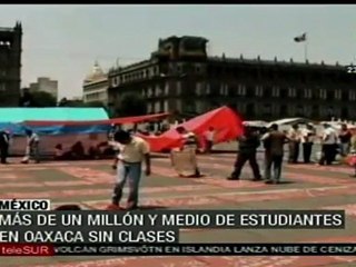 Huelga de maestros en Oaxaca, México