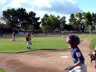 Mitch hit 1st ever homerun (inside-the-park)