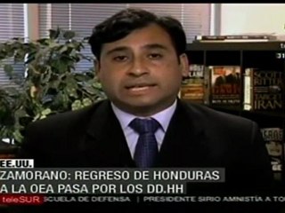 Zamorano: Regreso de Honduras a la OEA pasa por los DD.HH.