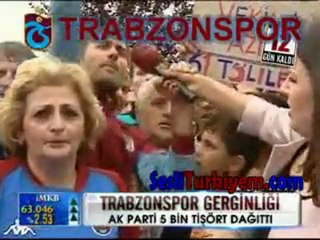 AKP Mitinginde Trabzonspor olayları çıktı