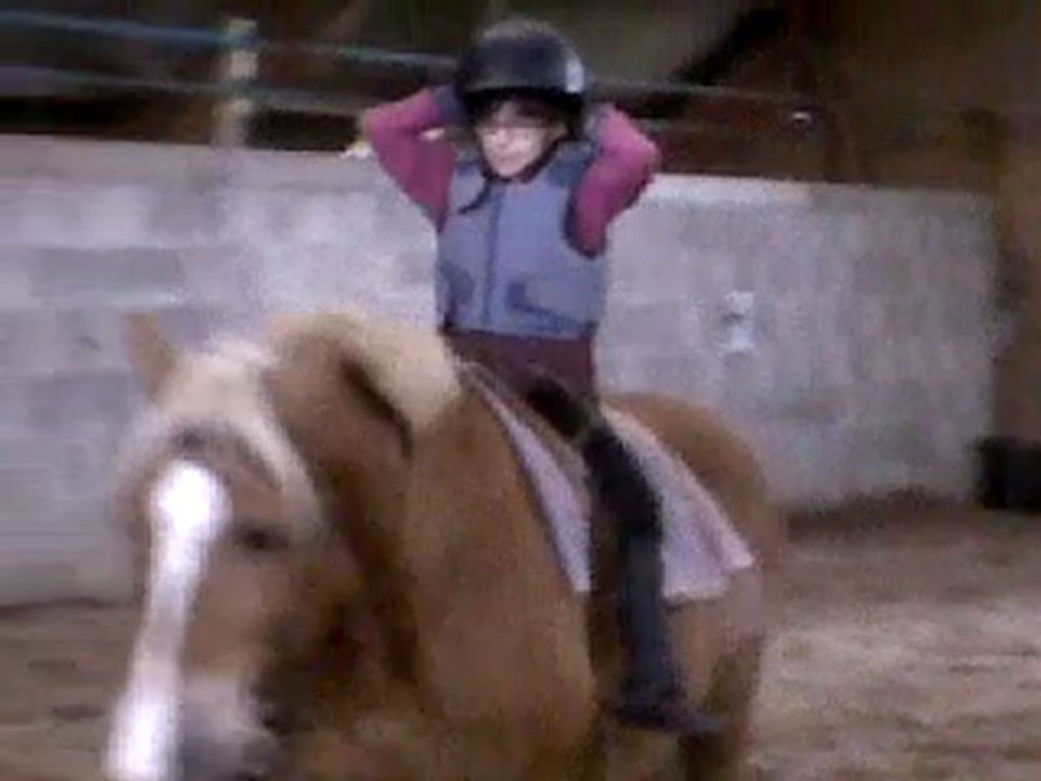 Séance de voltige et d'équitation adaptée avec la petite Laurie 1/6