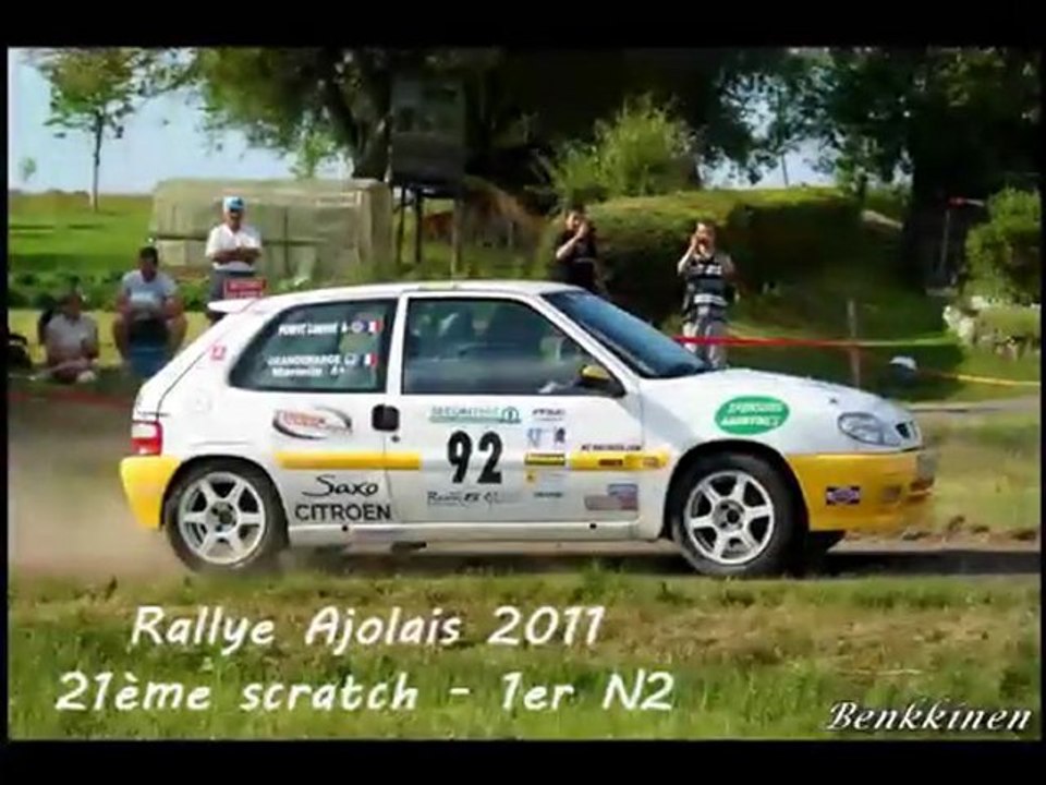 Laurent Poirot - Rallye Ajolais 2011 caméra embarquée