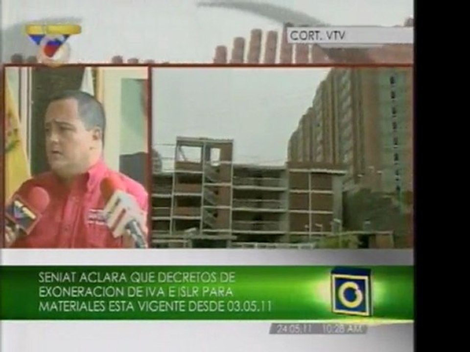 Confirman exoneración de impuestos en materiales de construcción