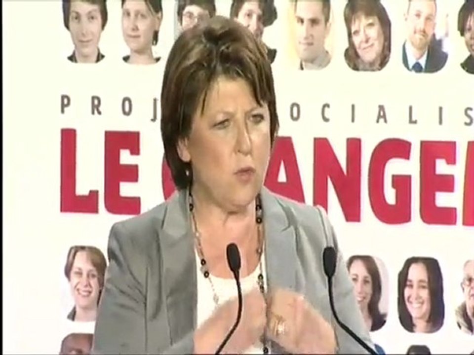 Rencontre du changement à Poitiers : Discours de Martine Aubry