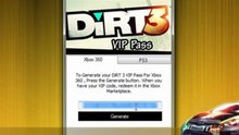 Dirt 3 OnlineVIP Pass Access Code Leaked - Xbox 360 - PS3